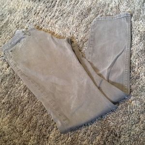 Olive green slim fit jeans